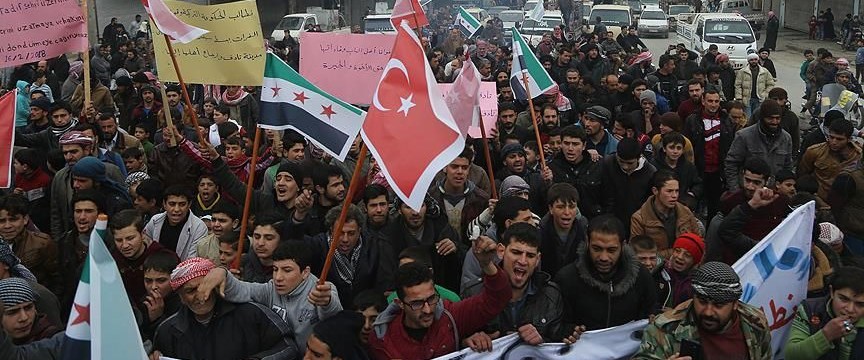Bab’da Beşşar Esad karşıtı gösteri düzenlendi