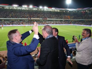 Cumhurbaşkanı Erdoğanın gol sevinci