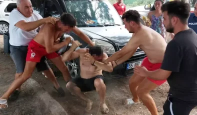 Cankurtaranlar, tek bir kişiye tekme tokat saldırdı