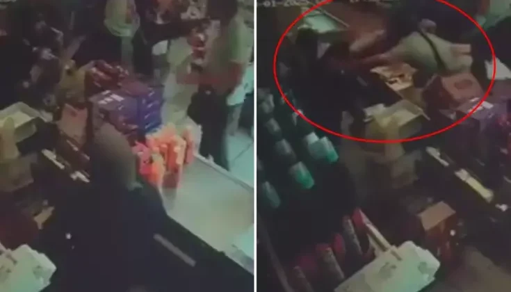 Ürünü müşteriye fırlattı, müşteri kasiyere yumrukla saldırdı