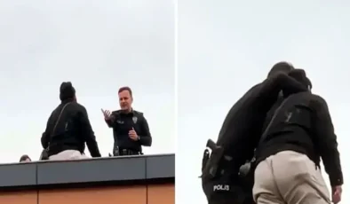 Nedeni çok ilginç! İntihara kalkışan kapıcıyı polisler son anda ikna etti