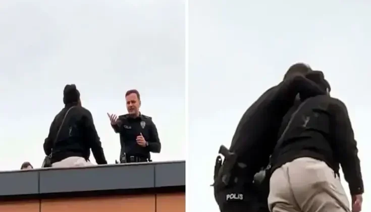 Nedeni çok ilginç! İntihara kalkışan kapıcıyı polisler son anda ikna etti