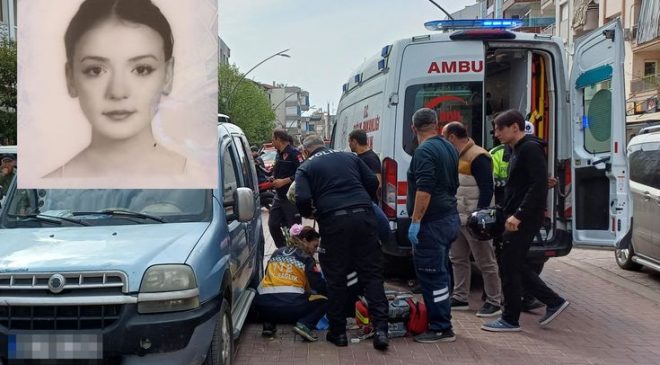 Motosikletiyle kamyonetin altında kalan 17 yaşındaki Sude hayatını kaybetti